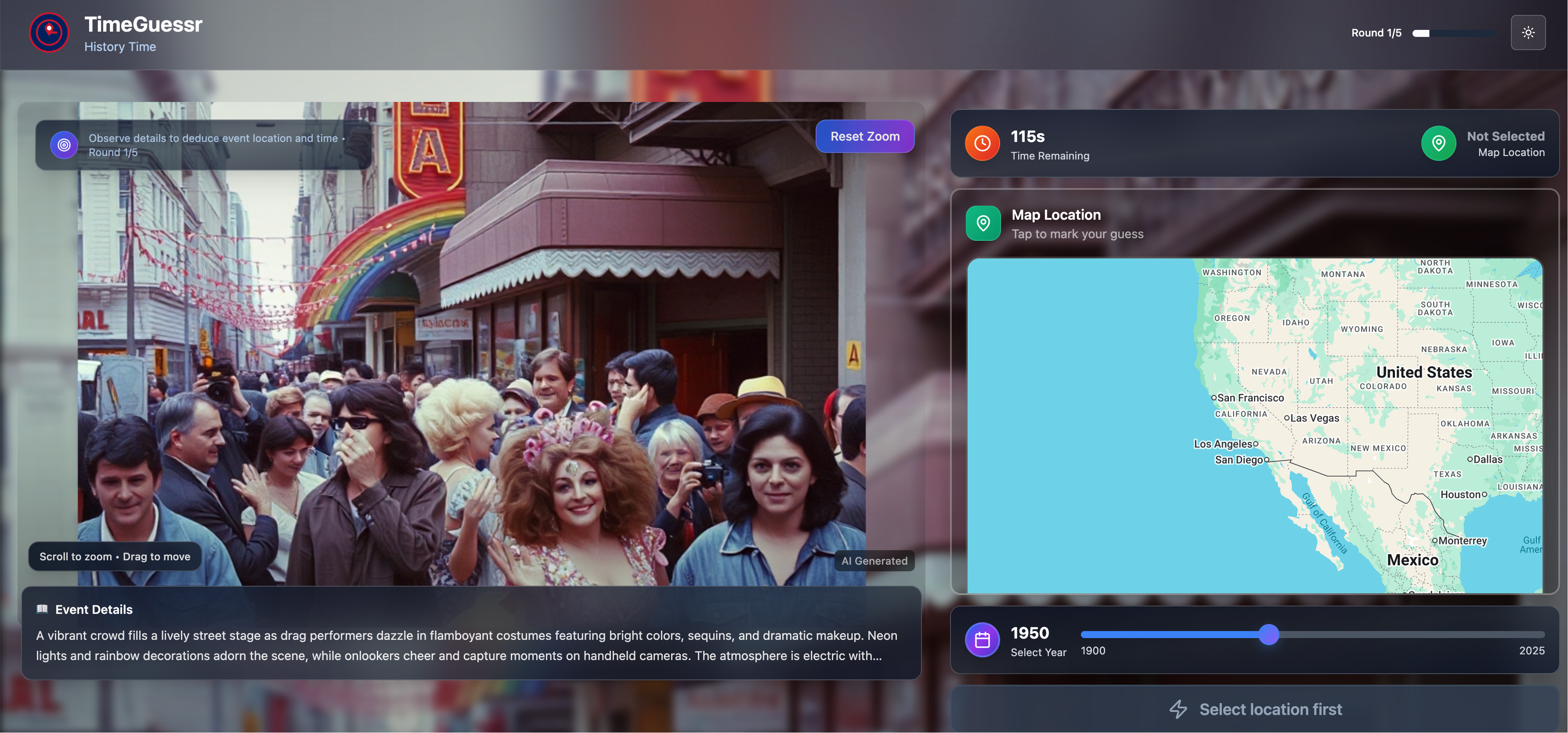 当AI提示词遇见精密算法：TimeGuessr如何用数学魔法打造文化游戏新体验