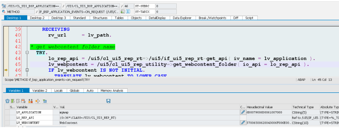 SAP ui5 ABAP repository handler class的 get_webcontent方法