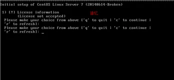 【系统】[CentOS]装完CentOS7重启提示Initial setup of CentOS Linux 7 (core)