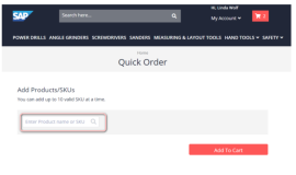 SAP 电商云 Spartacus UI quick order 产品 live search 的实现