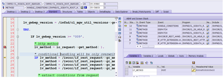 How is an SAP OData Batch request handled in the backend