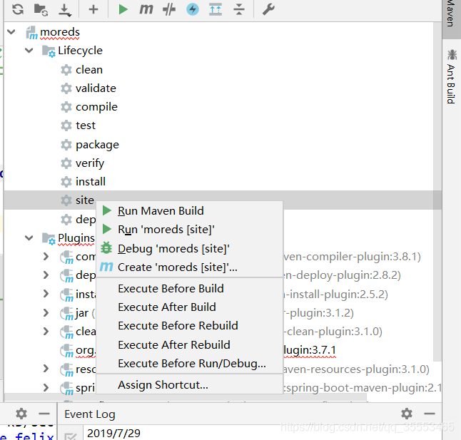 解决 idea maven plugins 报红波浪线