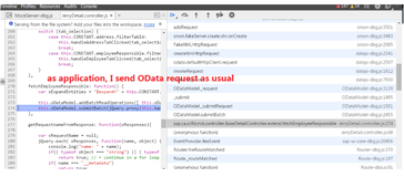 how is my real odata request hijacked by Mock server