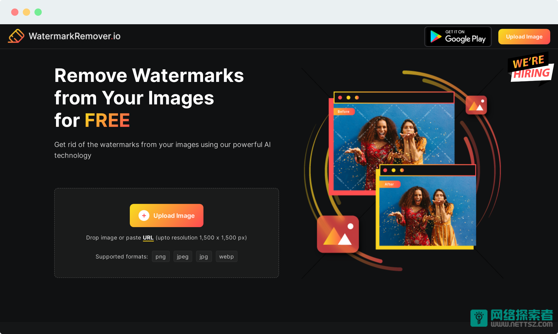 watermarkremover: 免费在线图片去除水印工具