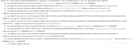 解决:java.lang.IllegalStateException: Property ‘configuration‘ and ‘configLocation‘ can not specified