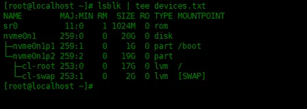 Tee命令的几个使用实例
