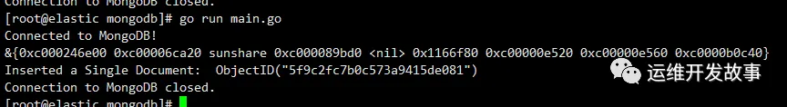 使用Golang驱动操作MongoDB