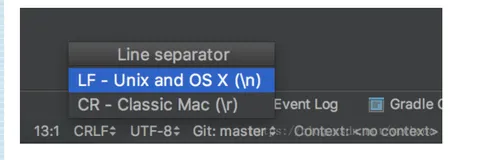Android Studio完美解决 you are about to commit crlf line separators，warning: CRLF will be replaced by LF