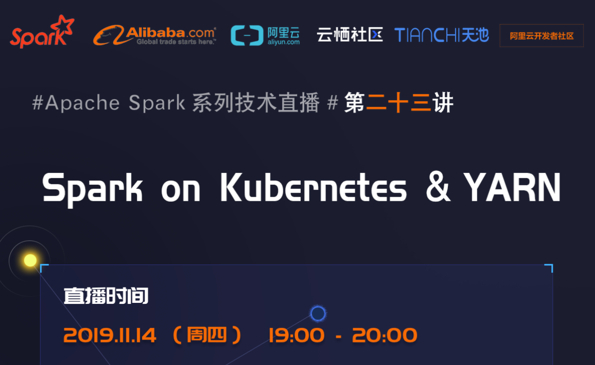 11月14日Spark社区直播【 Spark on Kubernetes & YARN】
