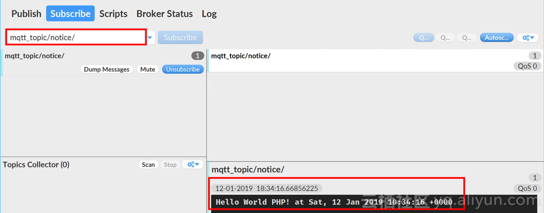 如何使用phpMQTT连接阿里云微服务消息队列for IoT