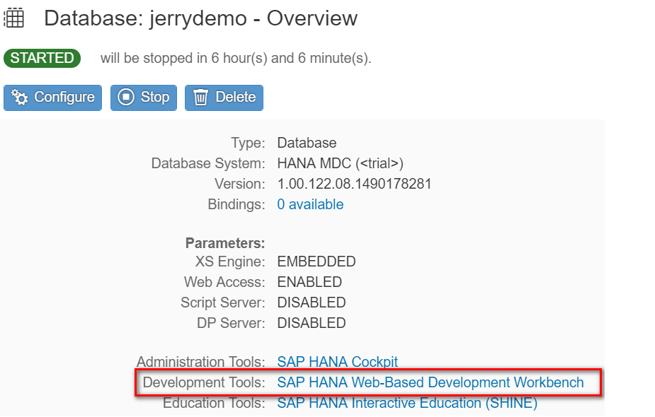 使用Eclipse连接SAP云平台上的HANA数据库实例