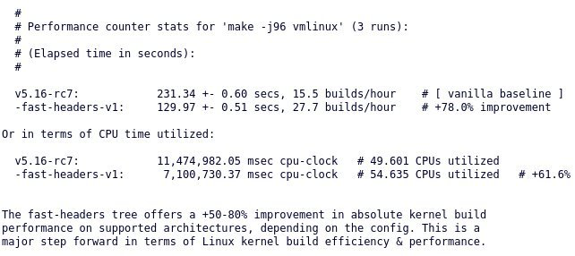庞大的2.3k补丁系列将缩短 Linux 内核构建时间和解决依赖地狱