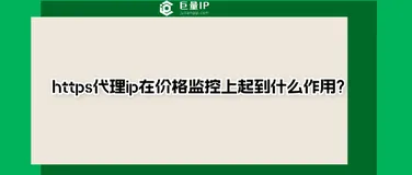 https代理ip在价格监控上起到什么作用?