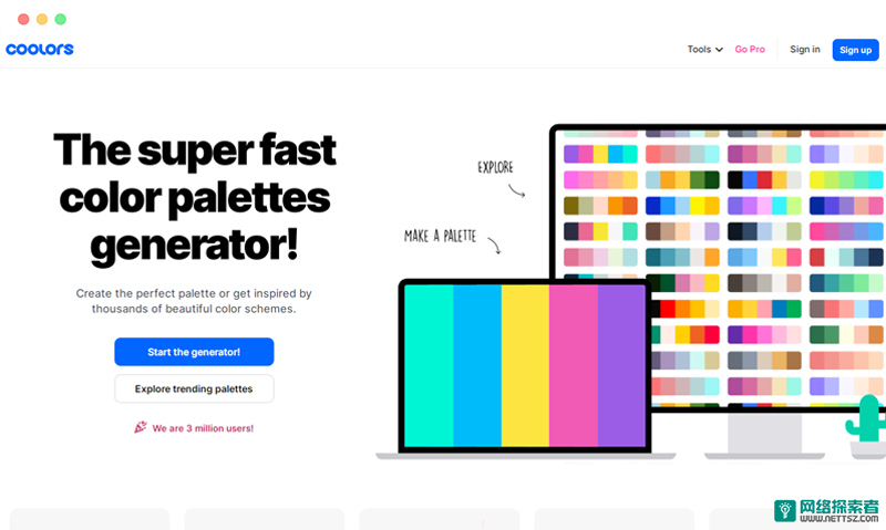Coolors: 免费在线配色方案渐变图生成器工具