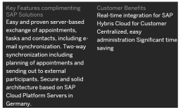 Partner solution for Outlook integration for SAP CRM and C4C
