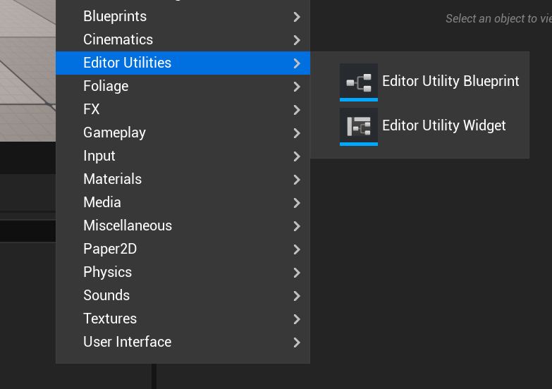 UE中使用Editor Utility Widget创建编辑器工具