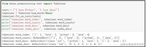 keras库preprocessing.text文本预处理