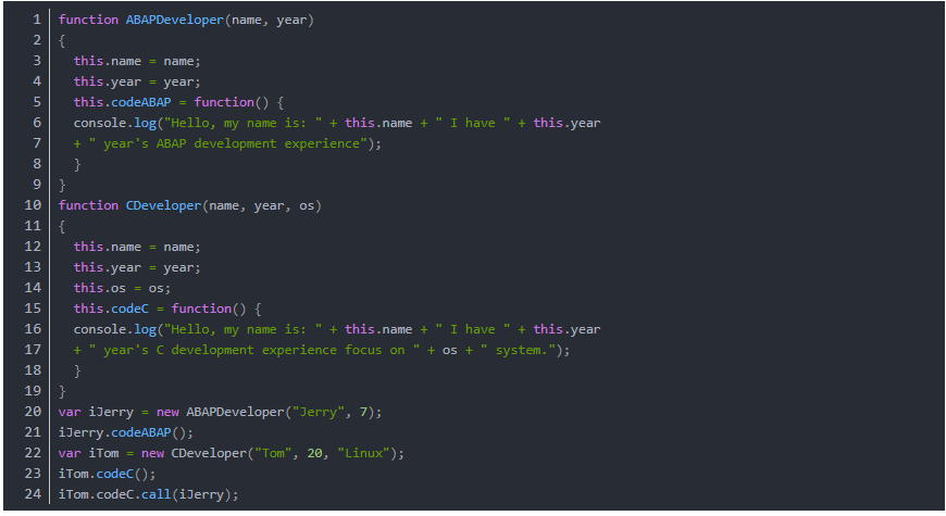 一个ABAP和JavaScript这两种编程语言的横向比较