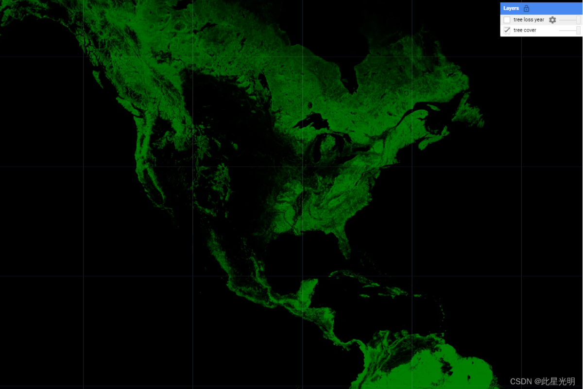 Google Earth Engine——Hansen Global Forest Change v1.8 (2000-2020) 森林覆盖度和森林损失量数据集
