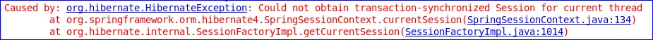 Could not obtain transaction-synchronized Session for current thread原因及解决方案
