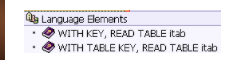READ TABLE WITH KEY和READ TABLE WITH TABLE KEY的区别