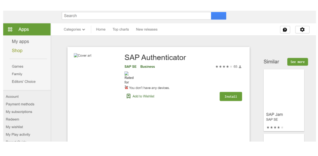 SAP Authenticator Android app