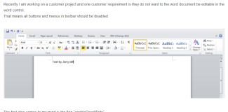 如何将SAP Document Builder的word控件设置成只读模式