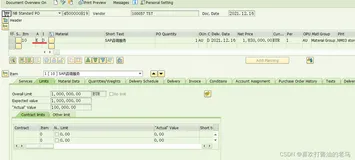 SAP MM ML81N为采购订单创建服务接收单，报错- No matching PO items selected -