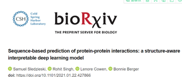 MIT | 一种可解释的PPI预测模型