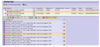 Trace SAP OData execution in CRM backend system