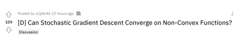 非凸函数上，随机梯度下降能否收敛？网友热议：能，但有条件，且比凸函数收敛更难