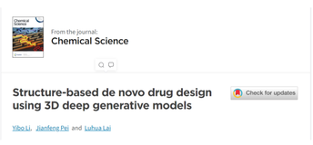 Chem. Sci. | 3D深度生成模型进行基于结构的从头药物设计