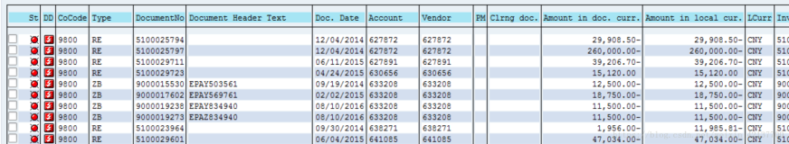 SAP MM 按采购订单查询付款信息的报表？
