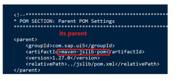 content of maven-uilib-pom - the eslint and jslint are configured here