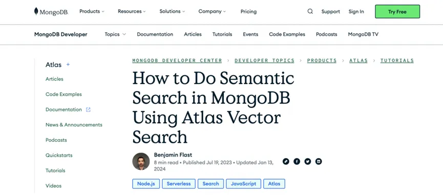 如何用MongoDB Atlas和大语言模型，高效构建企业级AI应用？