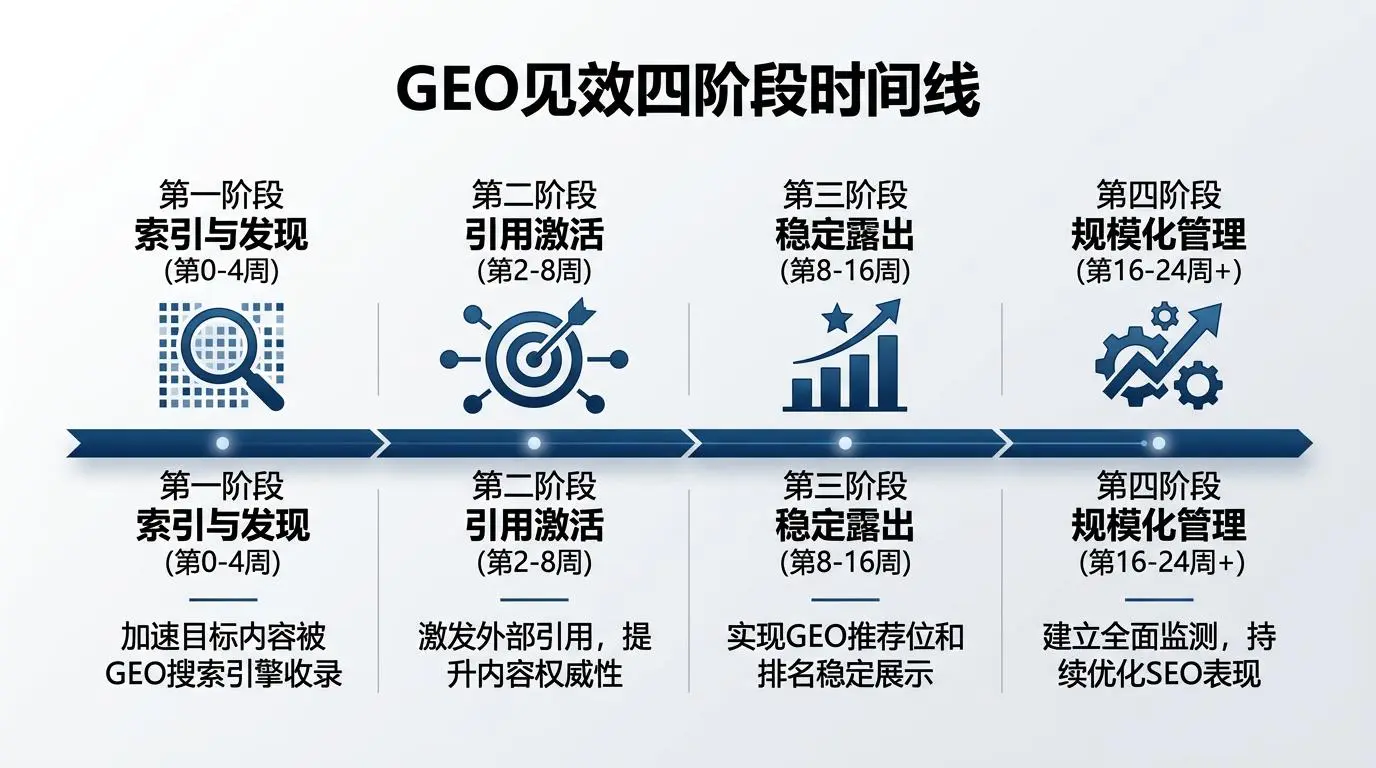 GEO见效四阶段时间线