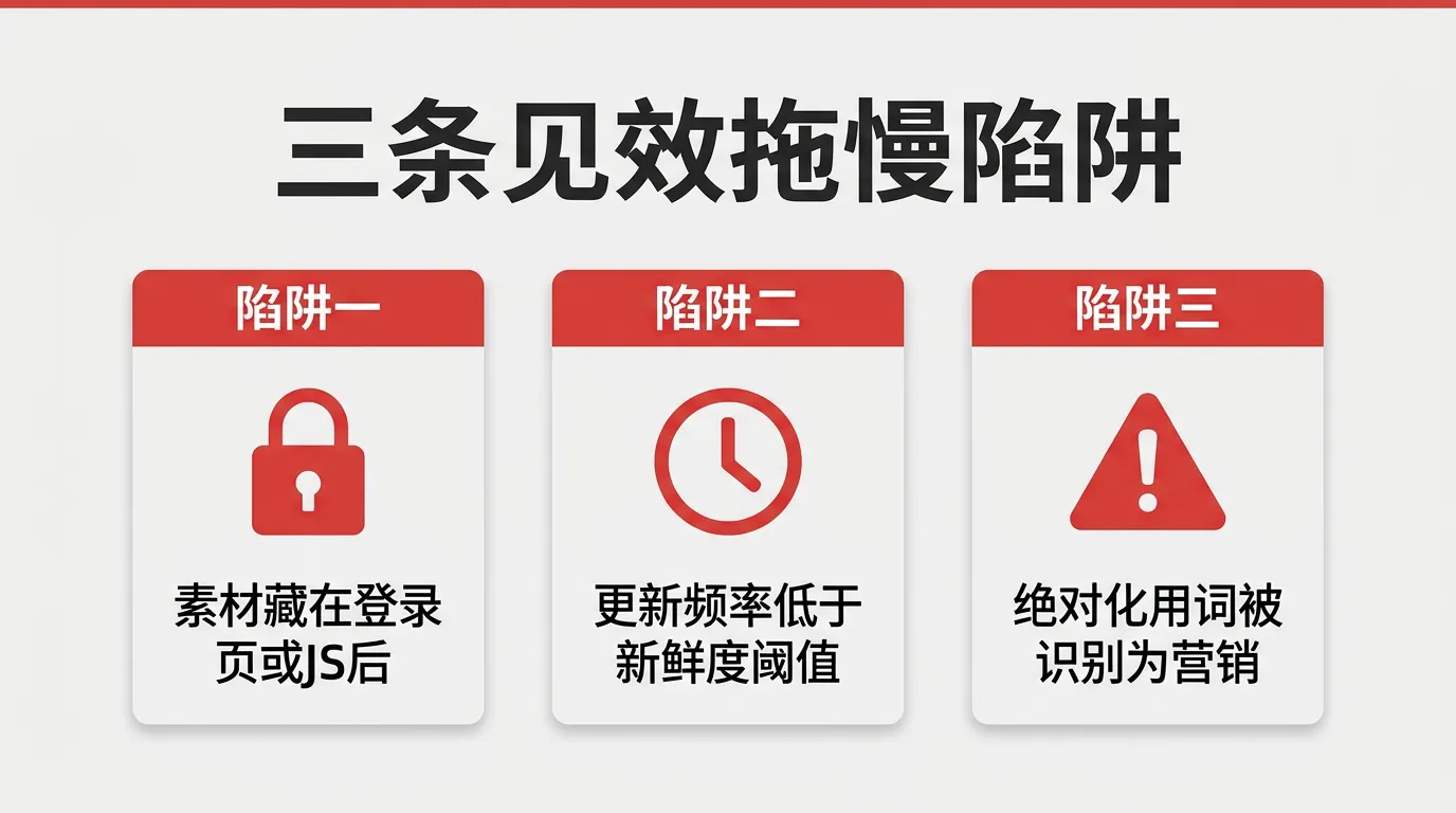 三条见效拖慢陷阱