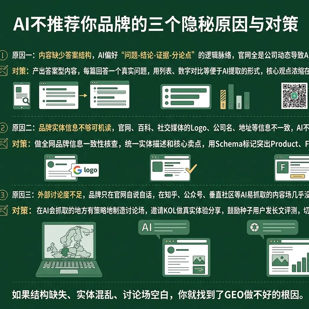 AI不推荐你品牌的三个隐秘原因与对策