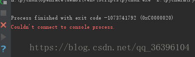Pycharm:Couldn't connect to console process.