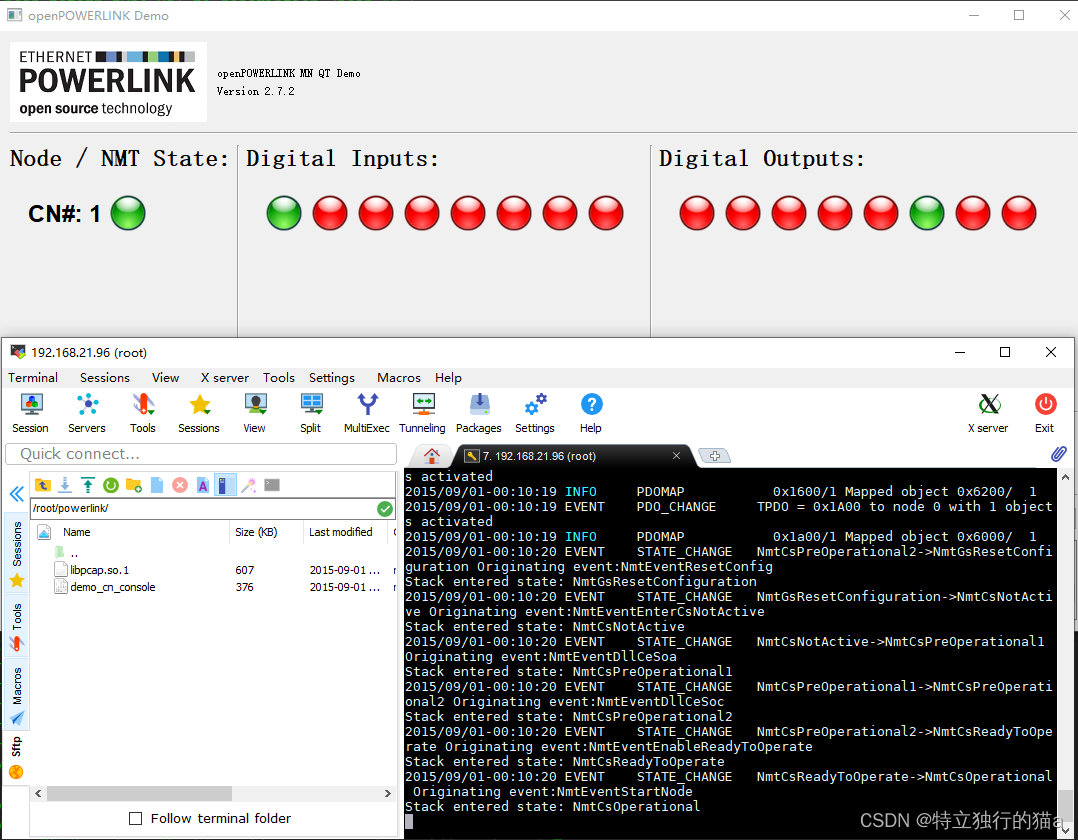 Powerlink协议在嵌入式linux上的移植和主从站通信(电脑和linux板通信实验)