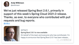 Spring Boot 2.6.1 发布：为Spring Cloud 2021铺路