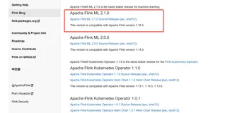 Apache Flink ML 2.1.0 源码目录