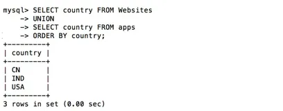 《零基础》MySQL UNION 操作符(十七)
