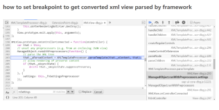 SAP Fiori Elements - how to set breakpoint to get converted xml view parsed by f