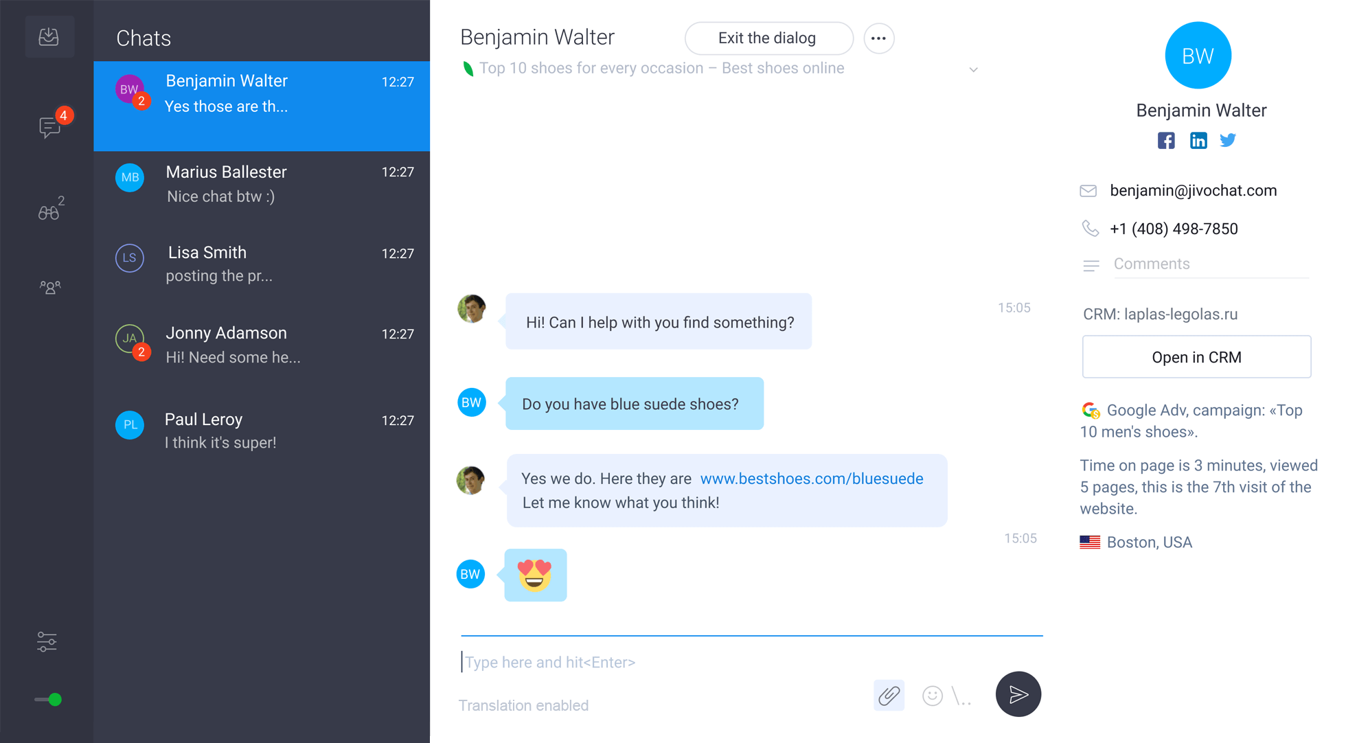 JivoChat网站在线客服支持系统,基于浏览器的Web,Android和iOS应用程序-爱资源网 , 专注分享实用软件工具&资源教程