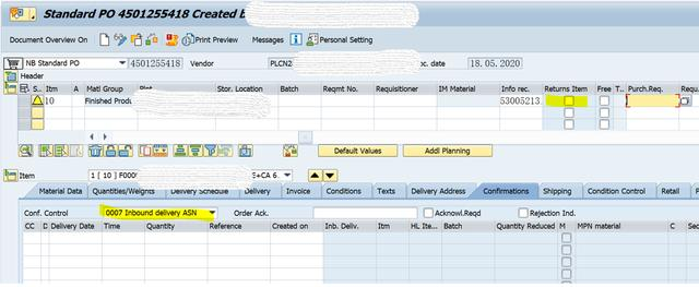 SAP MM 带有Return标记的STO,不能创建内向交货单？