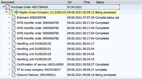 SAP WM 如何看一个交货单相关的TO是从哪些货架上拣配的？