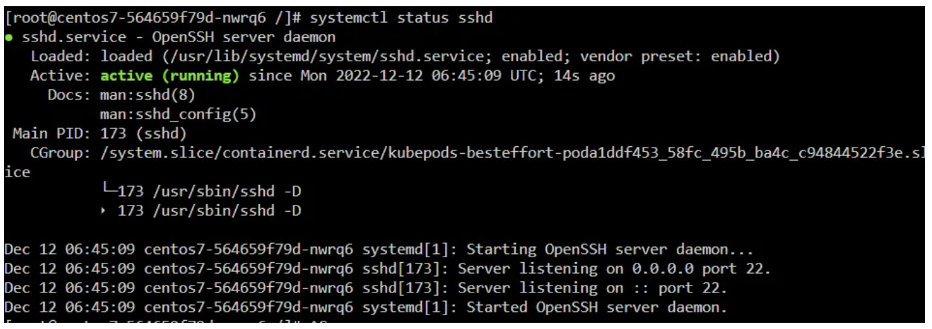 【kubernetes】修复 systemctl status sshd Failed to get D-Bus connection: Operation not permitted