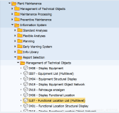 SAP PM入门系列23 - IL07 Functional Location List (Multilevel)