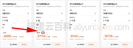 阿里云GPU服务器学生优惠价格表
